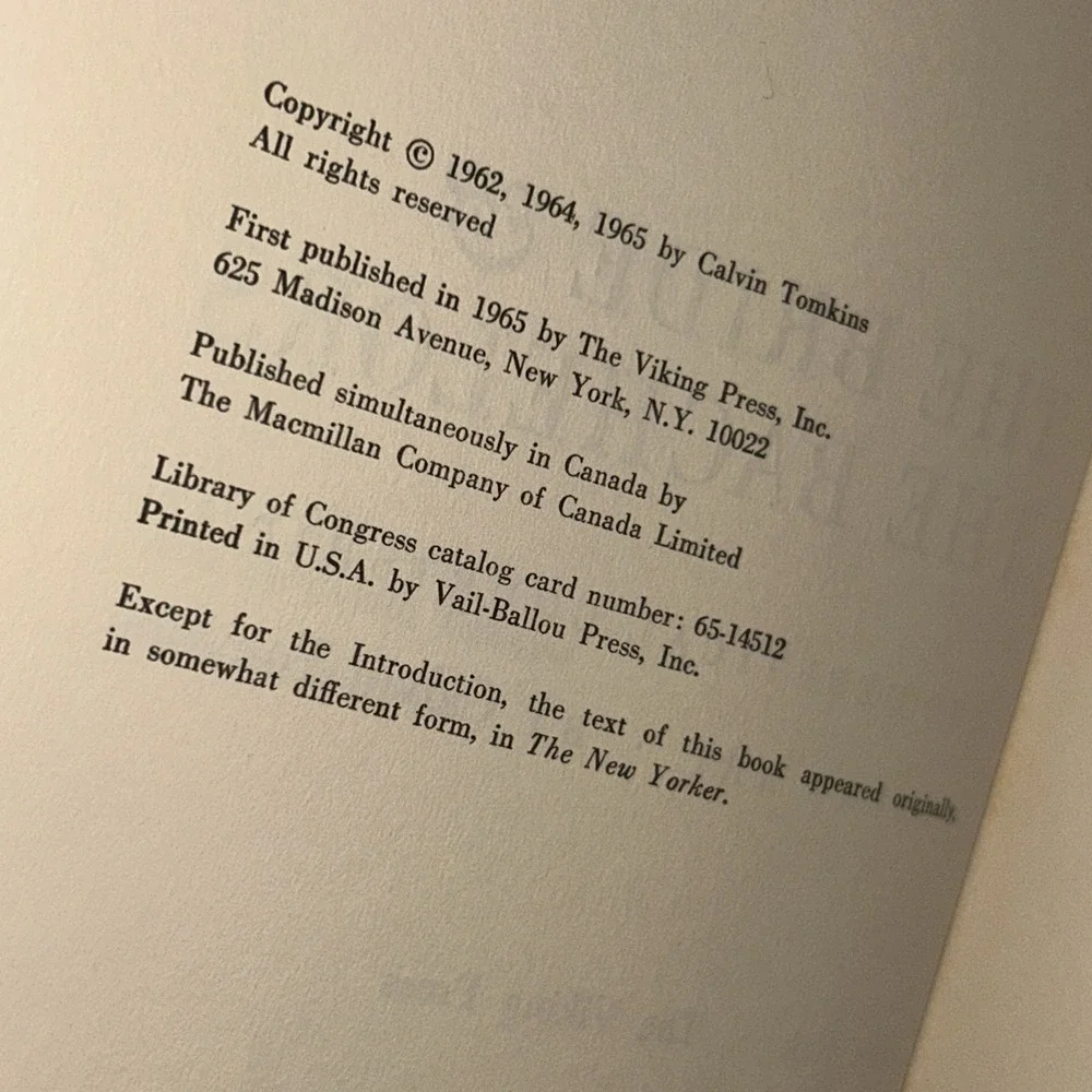 THE BRIDE & THE BACHELORS, BY‎ CALVIN TOMKINS- Heretical Courtship In MODERN ART